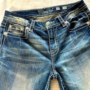 Miss Me Brushed Denim Rodeo Jeans